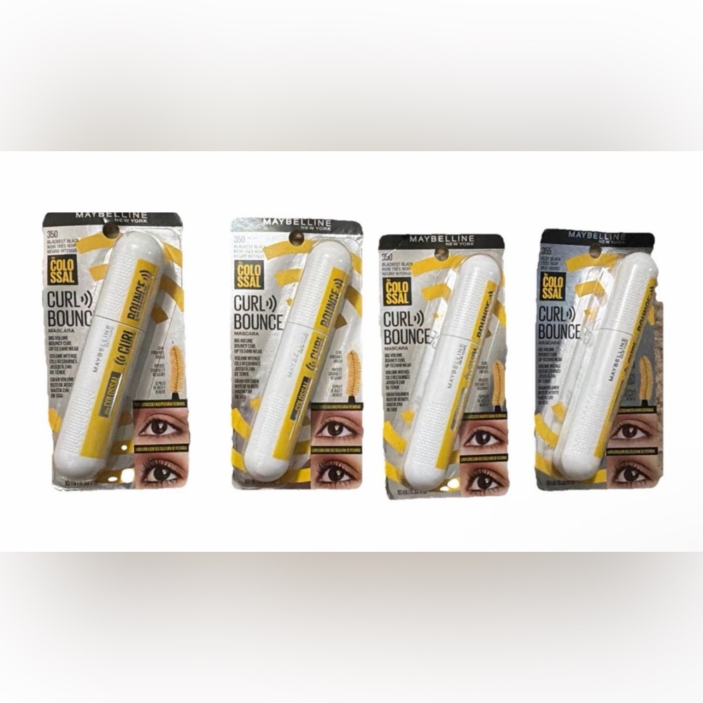 🎁+ 4 x Maybelline Curl Bounce Mascara in Black and Yellow